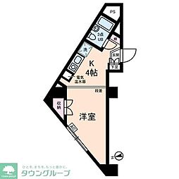 ジュネス・北綾瀬 1Kの間取図画像