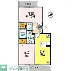 アリエル3 2DKの間取図画像