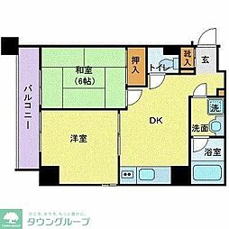 パレ・綾瀬 2DKの間取図画像