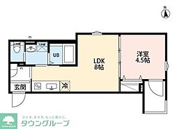 robot home 六町III(ロボットホームロクチョウスリー) 1LDKの間取図画像
