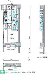 GENOVIA谷塚 1Kの間取図画像