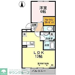 シトロンフレア2 1LDKの間取図画像