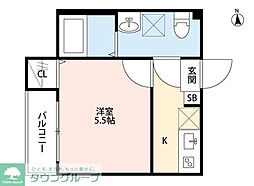 スコール 1Kの間取図画像