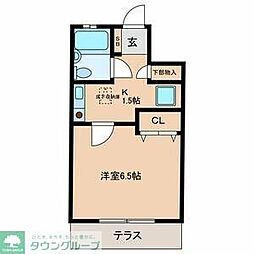 グランシャレー島根1 1Kの間取図画像