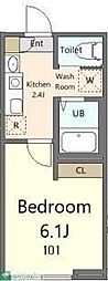 BlumenCrest 1Kの間取図画像