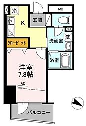 RoyalKJ 1Kの間取図画像