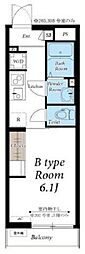 リブリ・millesept 1Kの間取図画像