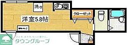 AVENIR町屋 ワンルームの間取図画像