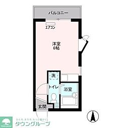 ハイムシマ ワンルームの間取図画像