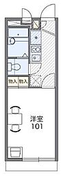 レオパレスバリオヴェルデ 1Kの間取図画像