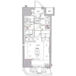 セジョリ上野 1Kの間取図画像