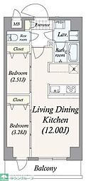 GRAN PASEO 谷在家 2LDKの間取図画像