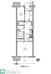 ロイヤルパークス西新井 1LDKの間取図画像