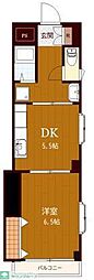 小暮ビルディング 1DKの間取図画像