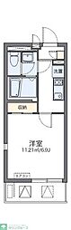 LEONEXTプランドール千寿 1Kの間取図画像