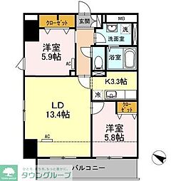 RoyalKJ 2LDKの間取図画像