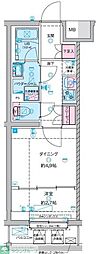 GENOVIA竹ノ塚 1DKの間取図画像