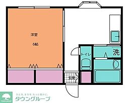 ハイツ高砂 1Kの間取図画像