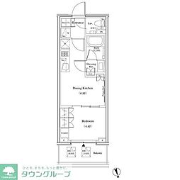 ザ・パークハビオ北千住 1DKの間取図画像