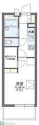 レオパレスフラトリア 1Kの間取図画像