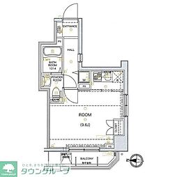 レオーネ綾瀬 1Kの間取図画像