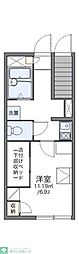 レオパレスシエスタ 1Kの間取図画像