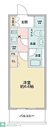 ラドゥセールお花茶屋2 1Kの間取図画像