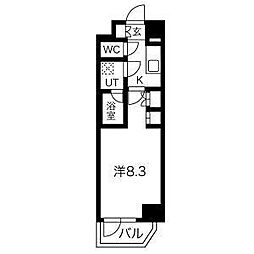 MAXIVニシアライ 1Kの間取図画像