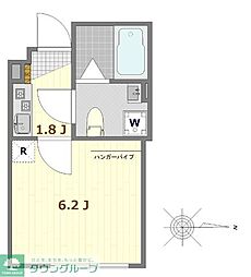 (仮称)西新井627 A棟 1Kの間取図画像