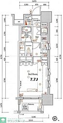 ウィルヴェール東十条 1Kの間取図画像