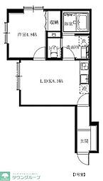 TocA西新井 1LDKの間取図画像