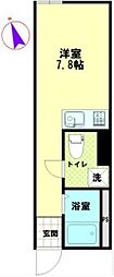 ウィンレックスタケノツカ ワンルームの間取図画像