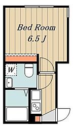 日暮里舎人ライナー 西新井大師西駅 徒歩8分の賃貸アパート 2階1Kの間取り