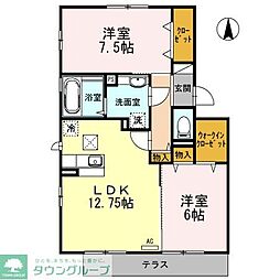 シトロンフレア 2LDKの間取図画像
