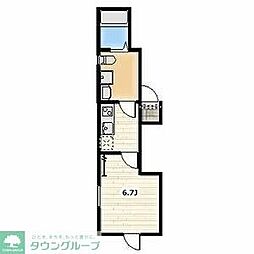 FOREST GOTANNO 1Kの間取図画像