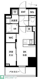 アーバンパーク扇大橋 4階1DKの間取り