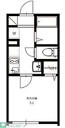 メルディア北綾瀬V 1階1Kの間取り
