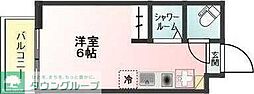 Ｇｌａｎｚ綾瀬 1階ワンルームの間取り