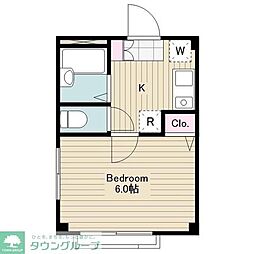 サンフェリーチェ 2階1Kの間取り