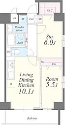 ベル　エポック 3階1SLDKの間取り