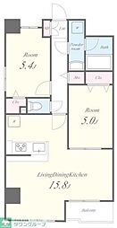 Une Lumiere 7階2LDKの間取り