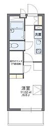 レオパレスプレシャス　ＳＲＫ 2階1Kの間取り