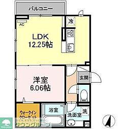 GOLDEN RINGS　12 3階1LDKの間取り