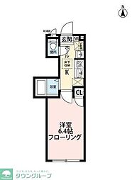 グランクオール千住大橋 1階1Kの間取り