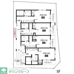 メルディア青井II 1階1Kの間取り