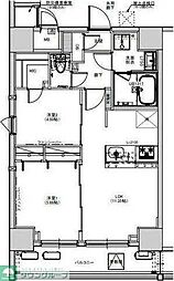 S-RESIDENCE綾瀬rivie 5階2LDKの間取り