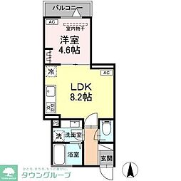 セレスティア関原 1LDKの間取図画像