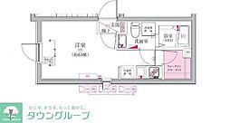 ベルシードステアー西新井 5階ワンルームの間取り
