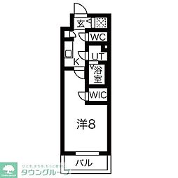 名古屋市営鶴舞線 上前津駅 徒歩4分の賃貸マンション 4階1Kの間取り