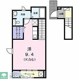 グレイス鶴里 1Kの間取図画像